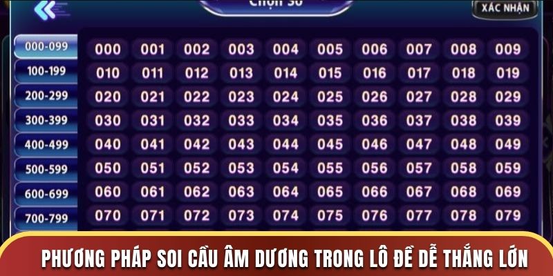 Phương pháp soi cầu âm dương