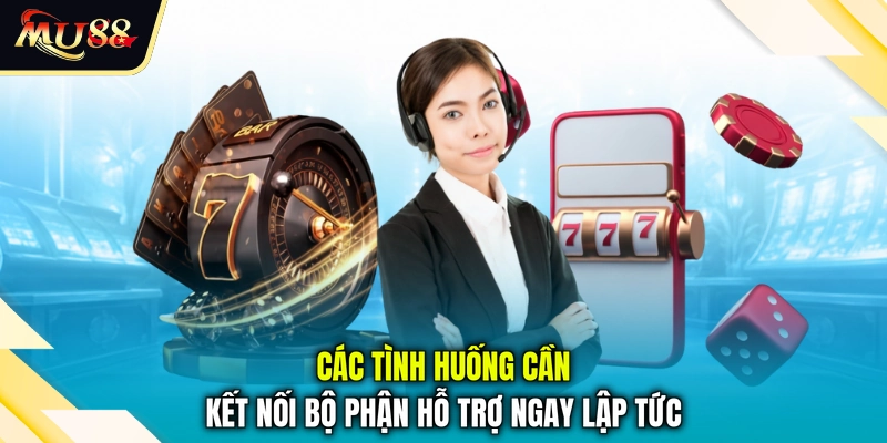 Các tình huống cần kết nối bộ phận hỗ trợ ngay lập tức